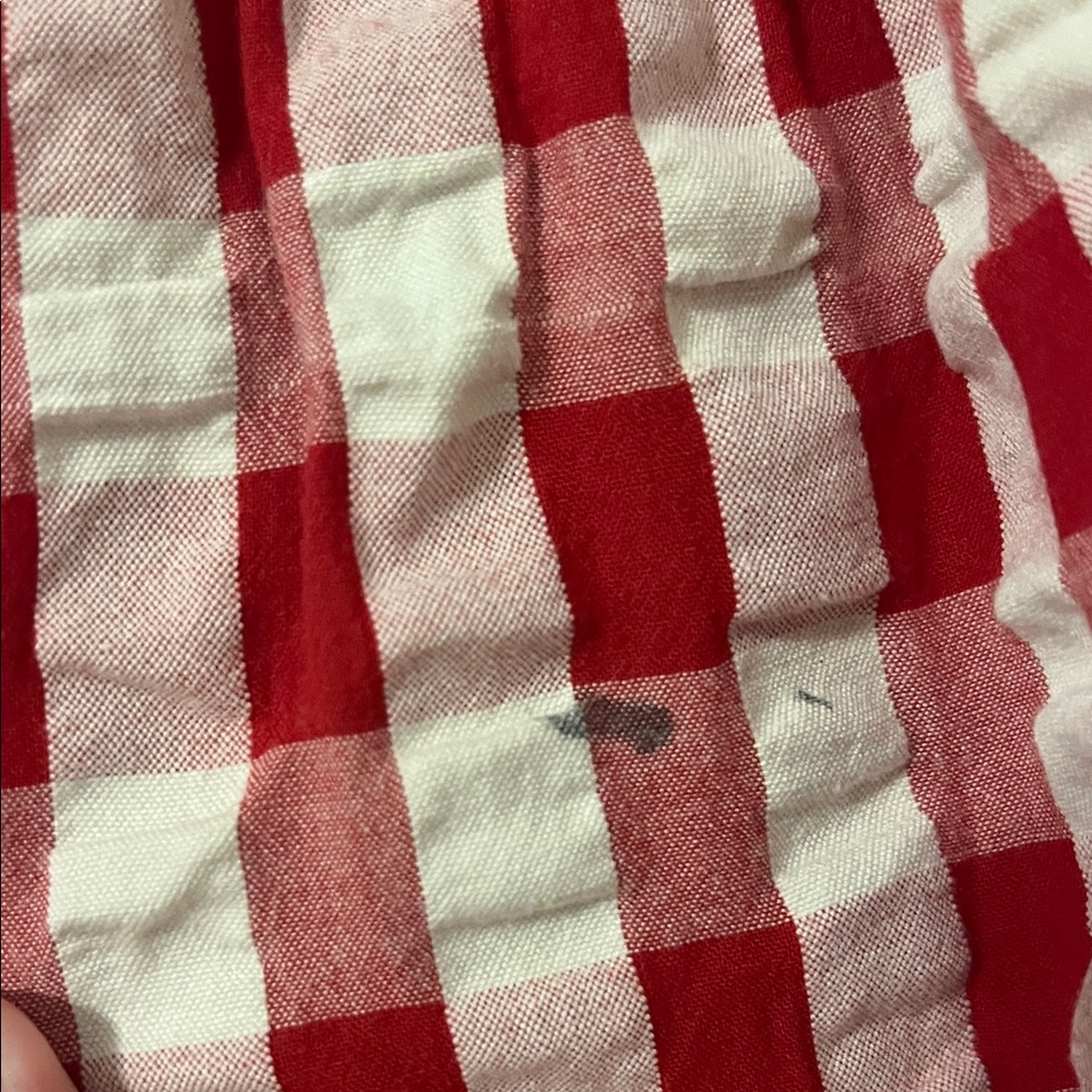 Red and White Checkered Kids Dress - Picture 2 of 3